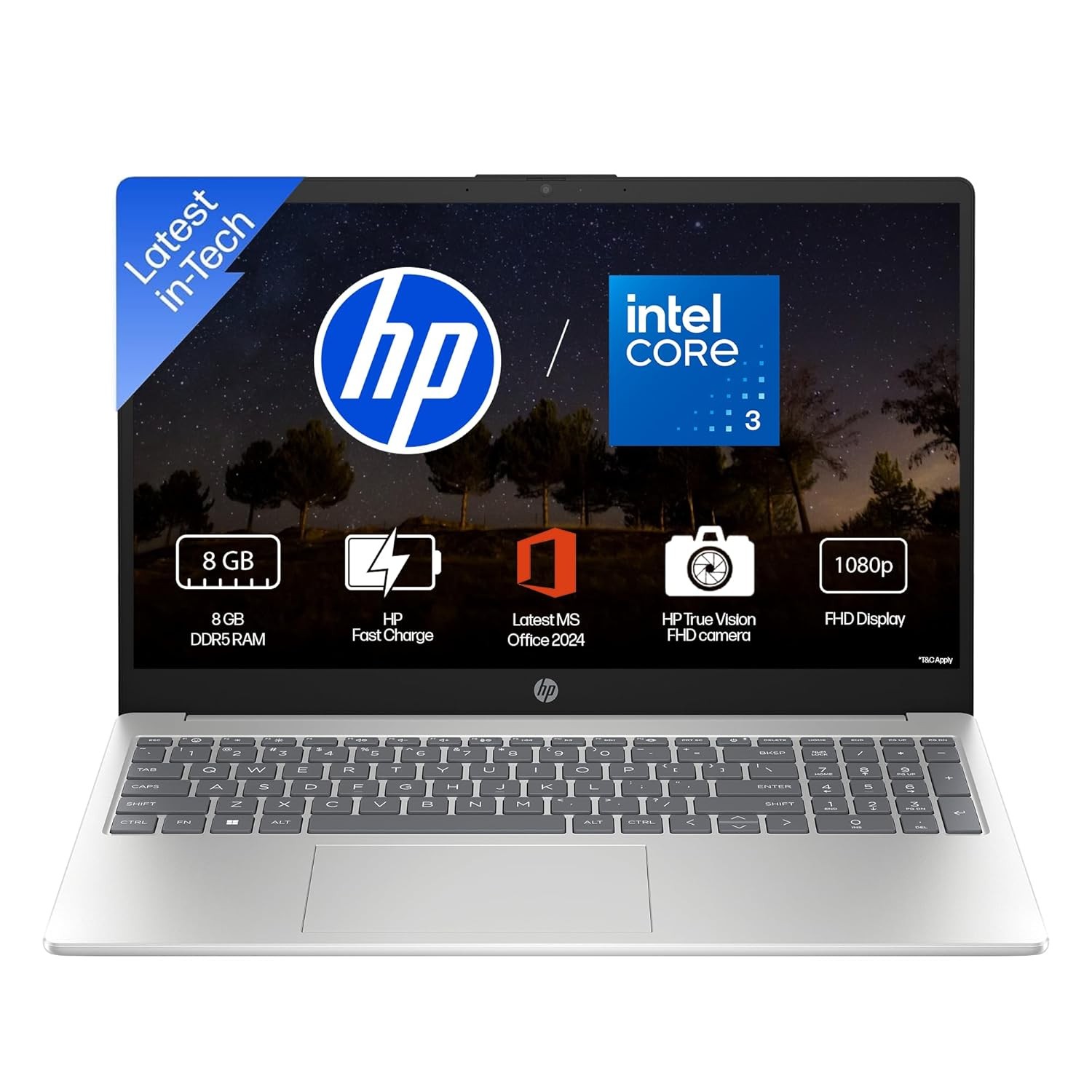 HP 15 FD0883TU LAPTOP INTEL CORE 3 100U 8GB RAM 512GB SSD WINDOWS 11 15.6 INCH